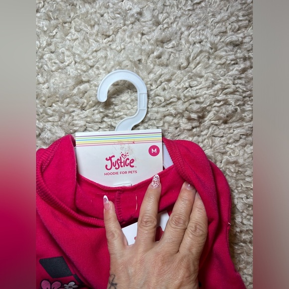 Justice Sport Pink Hoodie with Smiley Face - Picture 3 of 3
